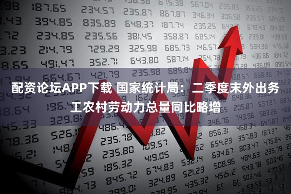 配资论坛APP下载 国家统计局：二季度末外出务工农村劳动力总量同比略增
