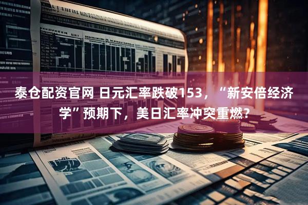 泰仓配资官网 日元汇率跌破153，“新安倍经济学”预期下，美日汇率冲突重燃？