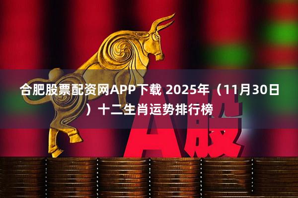 合肥股票配资网APP下载 2025年（11月30日）十二生肖运势排行榜